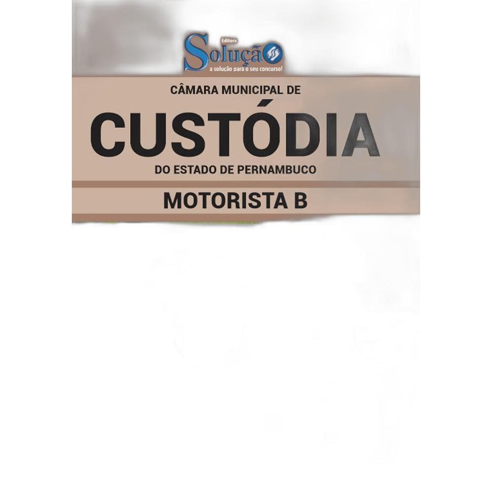 Apostila Câmara Custódia Pe - Motorista B