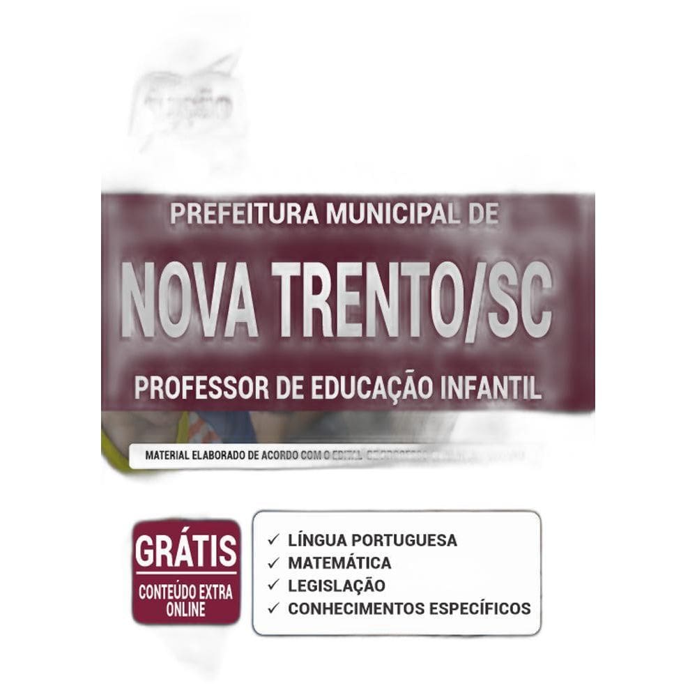 Apostila Prefeitura Nova Trento Professor Educação Infantil