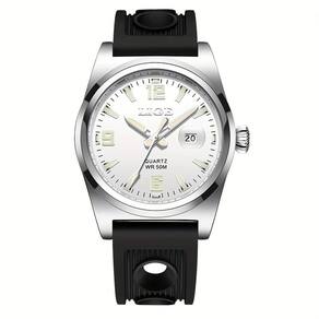 Relógio Esportivo de Quartzo Estilo Vintage Masculino Impermeável 50m Display Luminoso