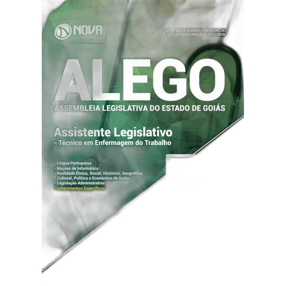 Apostila Alego 2018 - Técnico em Enfermagem do Trabalho