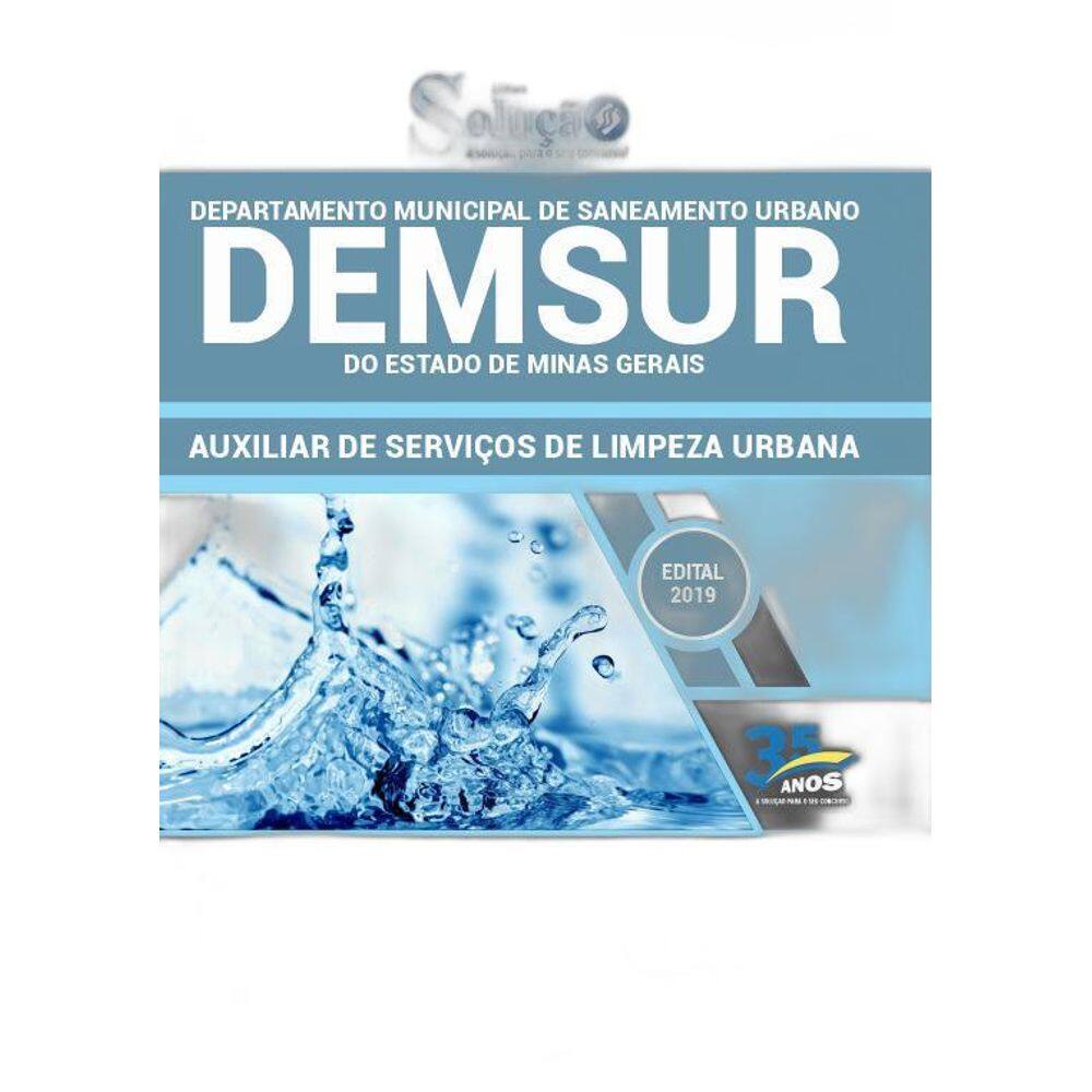 Apostila DEMSUR 2019 Auxiliar de Serviço de Limpeza Urbana
