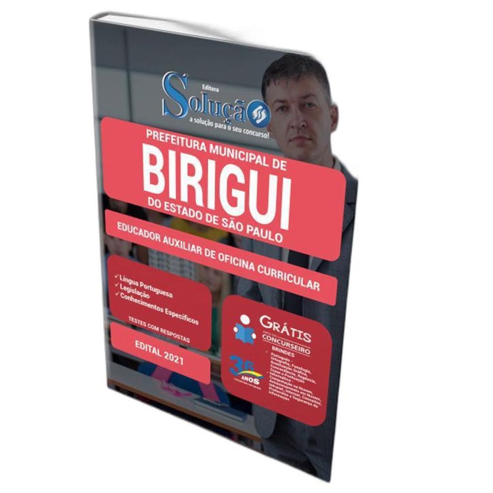 Apostila Birigui Sp Educador Auxiliar De Oficina Curricular