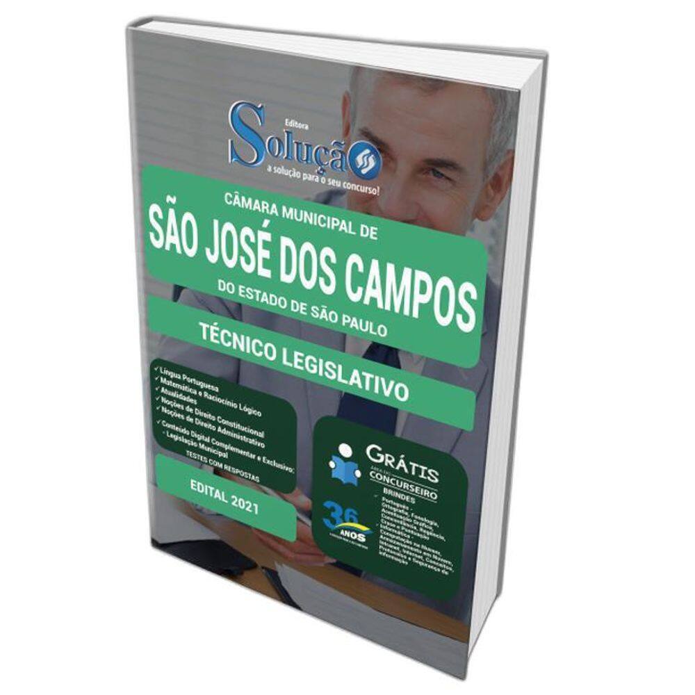 Apostila Câmara São José Dos Campos Sp - Técnico Legislativo
