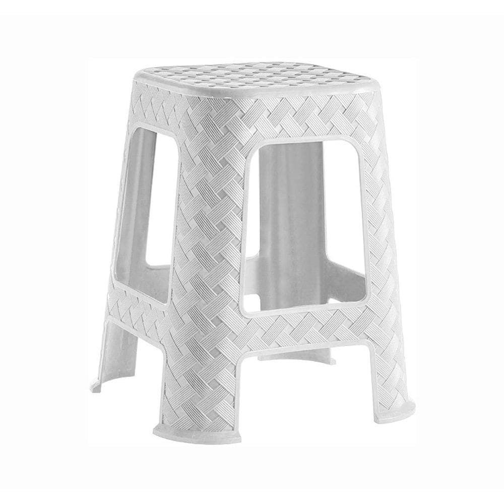 Banqueta Rattan Branco