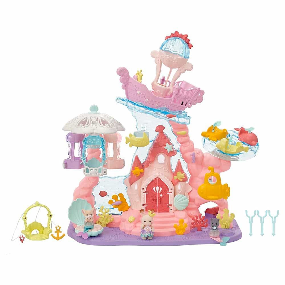Figura e Cenário - Sylvanian Families - Castelo Bebê Sereia - Epoch Magia