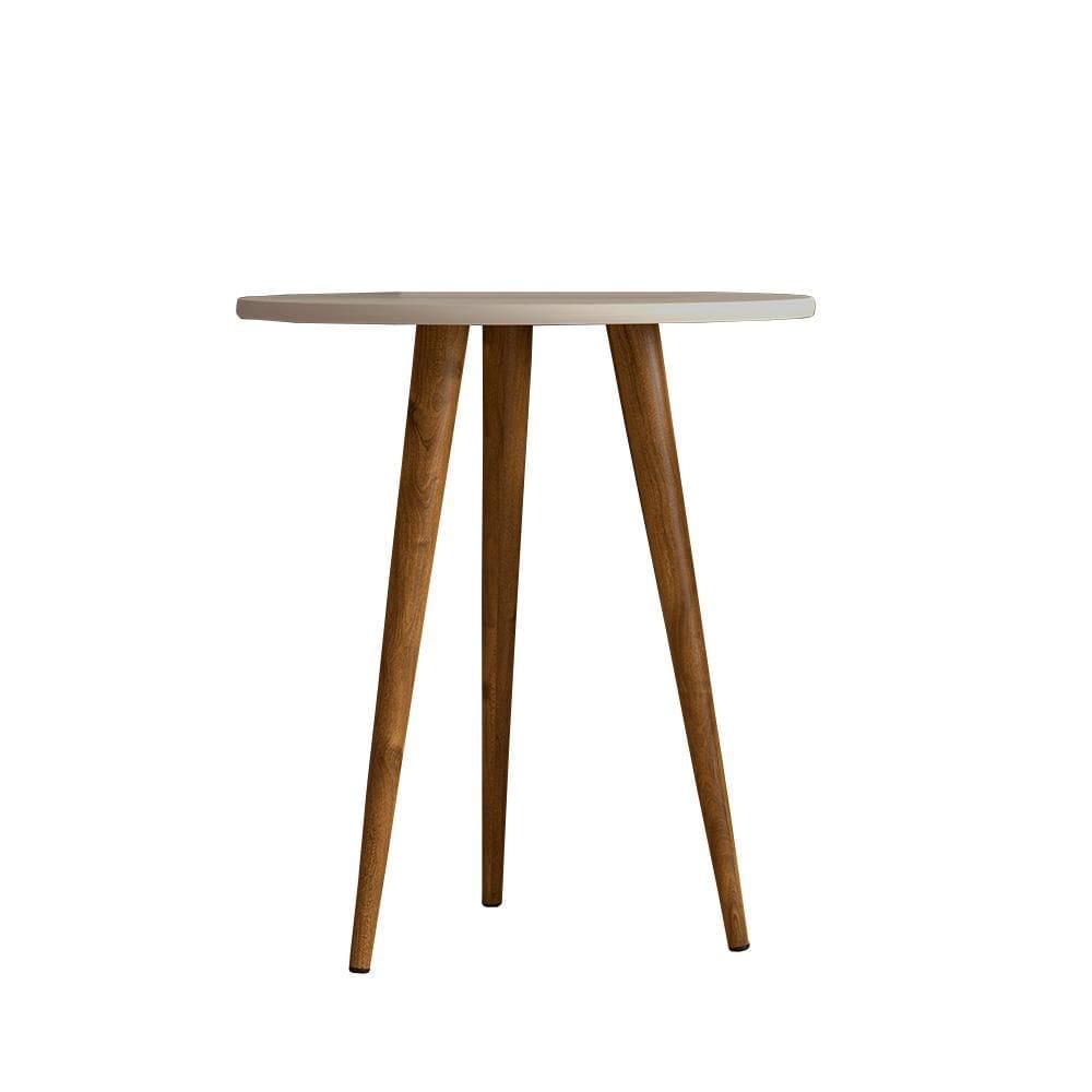 Mesa de Apoio Decorativa de Cabeceira Skinny Patrimar Demolição / Off White Pés Palito