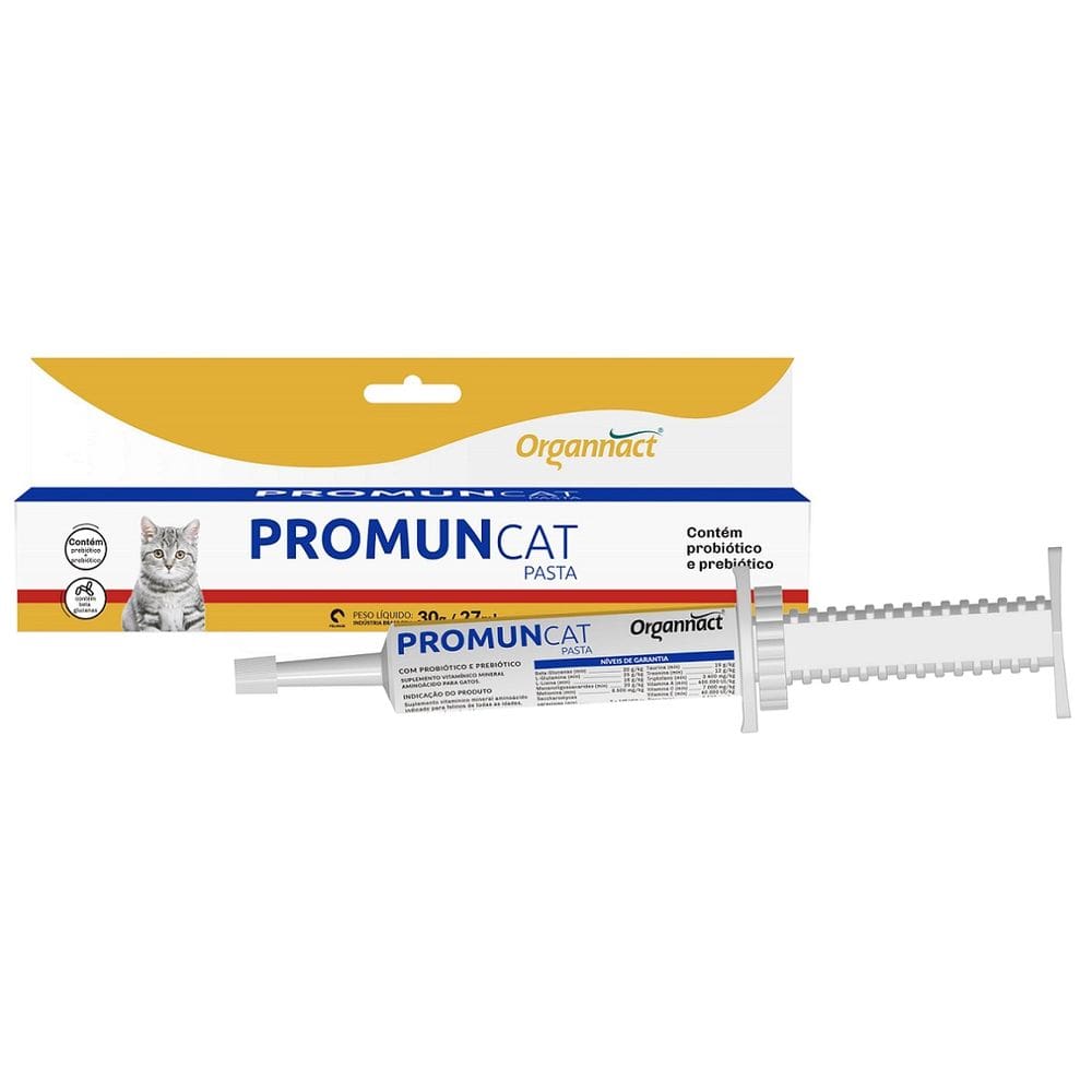 Suplemento Vitamínico Promun Cat Pasta 30g - Organnact