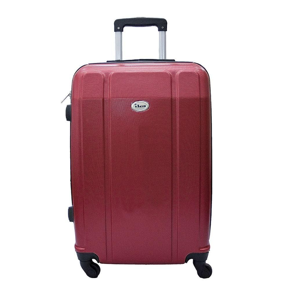 Mala De Viagem Media Continental Em Abs, Cadeado Embutido, Rodas Giro 360 Ika Vermelha M