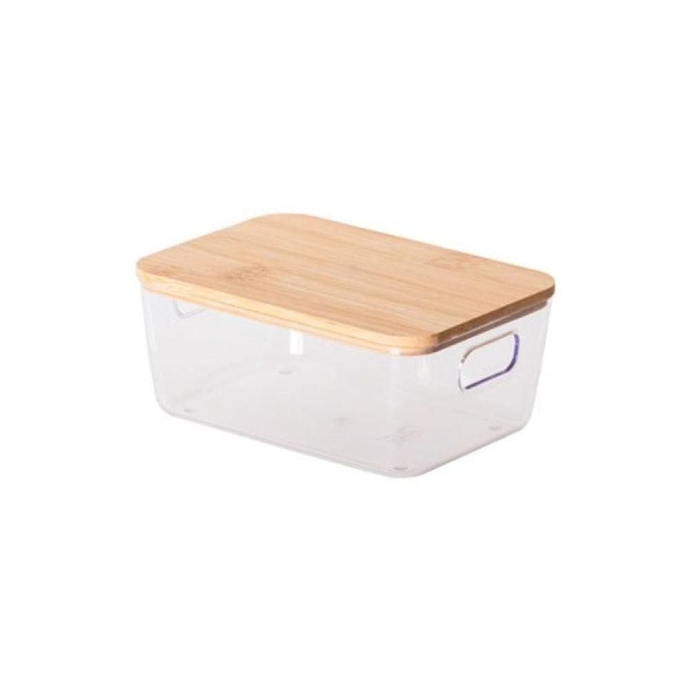 Cesto Organizador Tampa Bambu Idealle Eco 13X9x5,8 cm