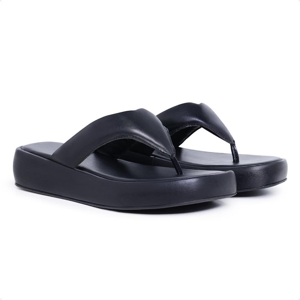 Papete Feminina de Dedo Sandália Flatform Moderna Estilo