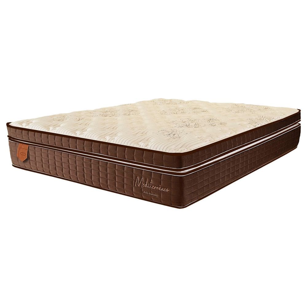 Colchão King Size 193x203x32 Mediterrâneo Prorelax Molas Ensacadas Euro Pillow One Face - Marrom