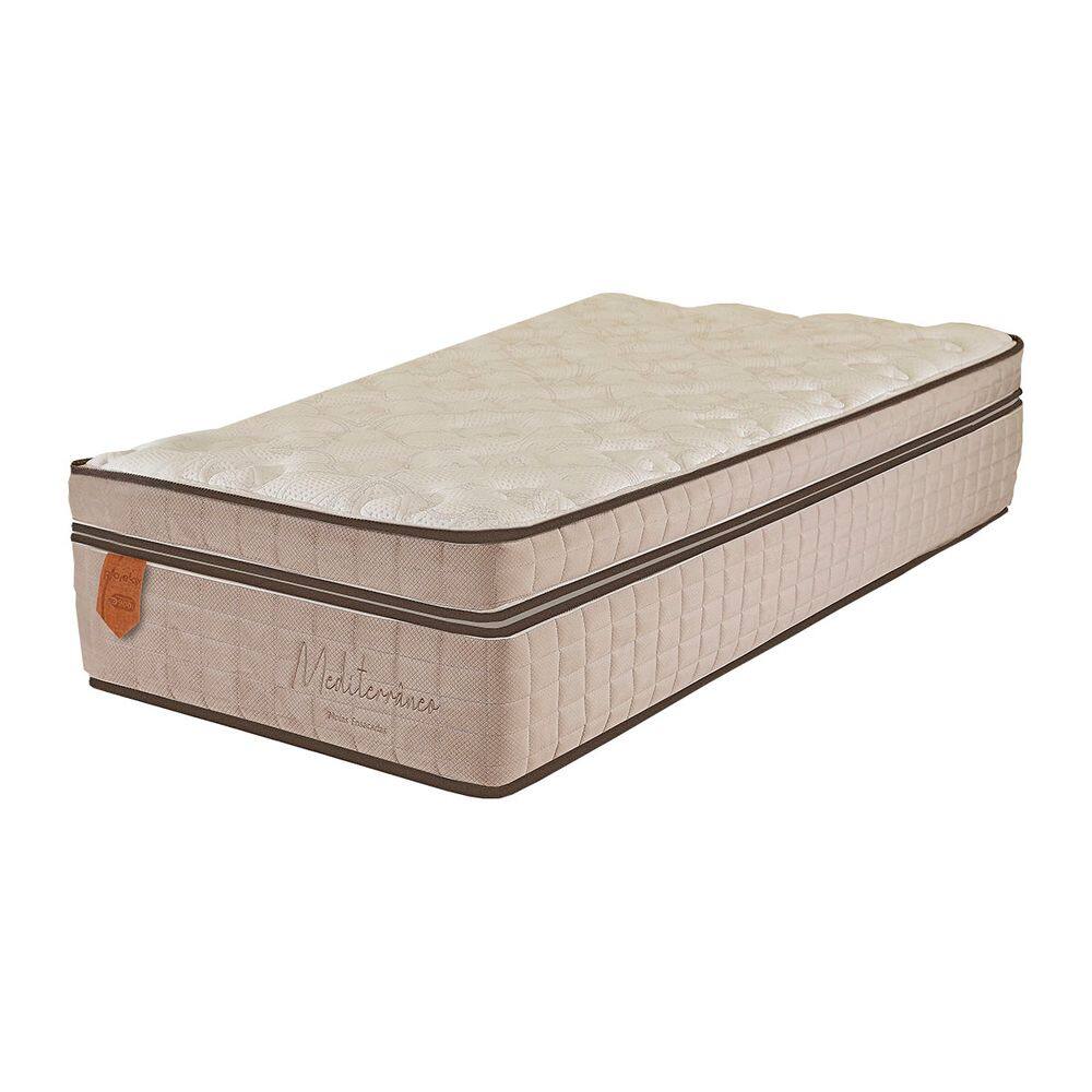 Colchão Solteiro King 96X203X36 Mediterrâneo Prorelax Molas Ensacadas Euro Pillow One Face - Bege