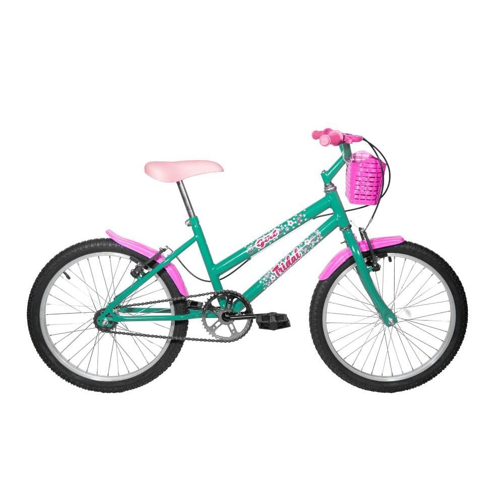 Bicicleta Aro 20 MTB Girl Infantil Tridal - Azul Turquesa