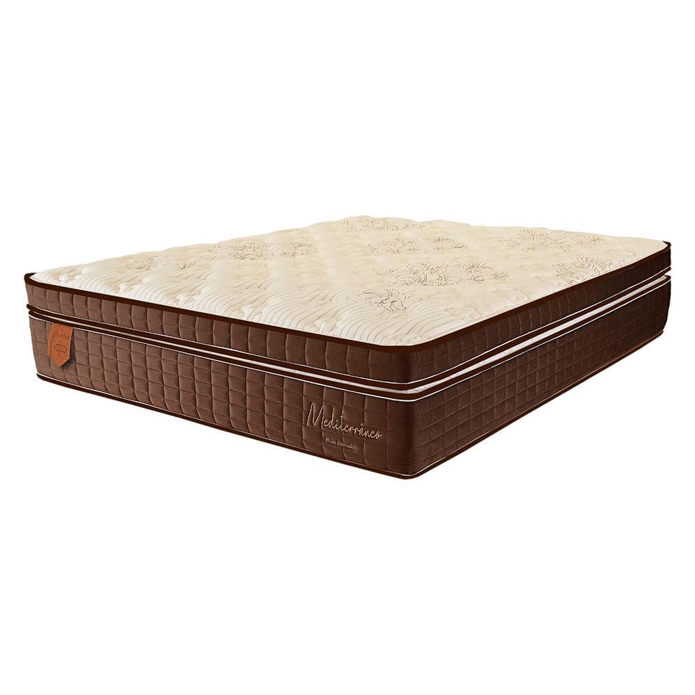Colchão Viúva 128x188x32 Mediterrâneo Prorelax Molas Ensacadas Euro Pillow One Face - Marrom