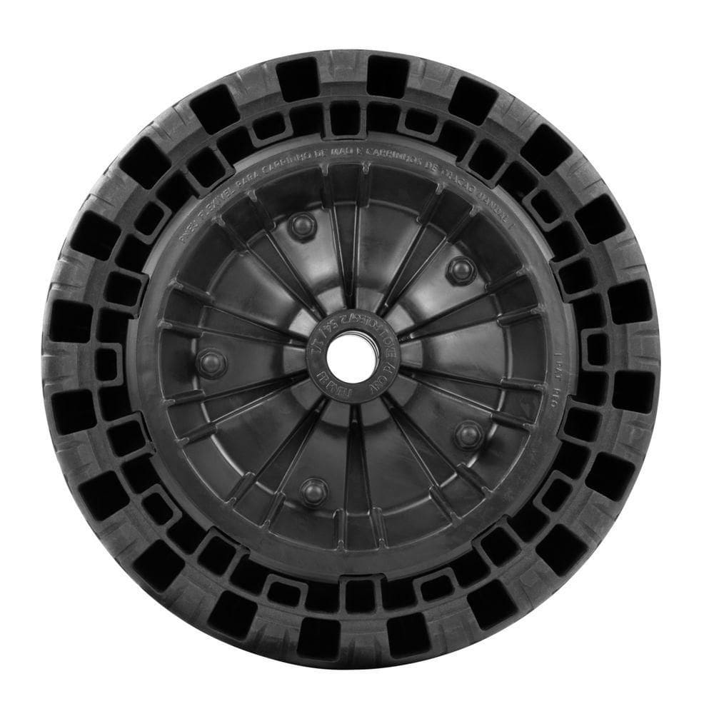 Pneu Maciço ø 320 X 75 Mm Tramontina Com Roda Plástica Universal Para Carrinho De Mão