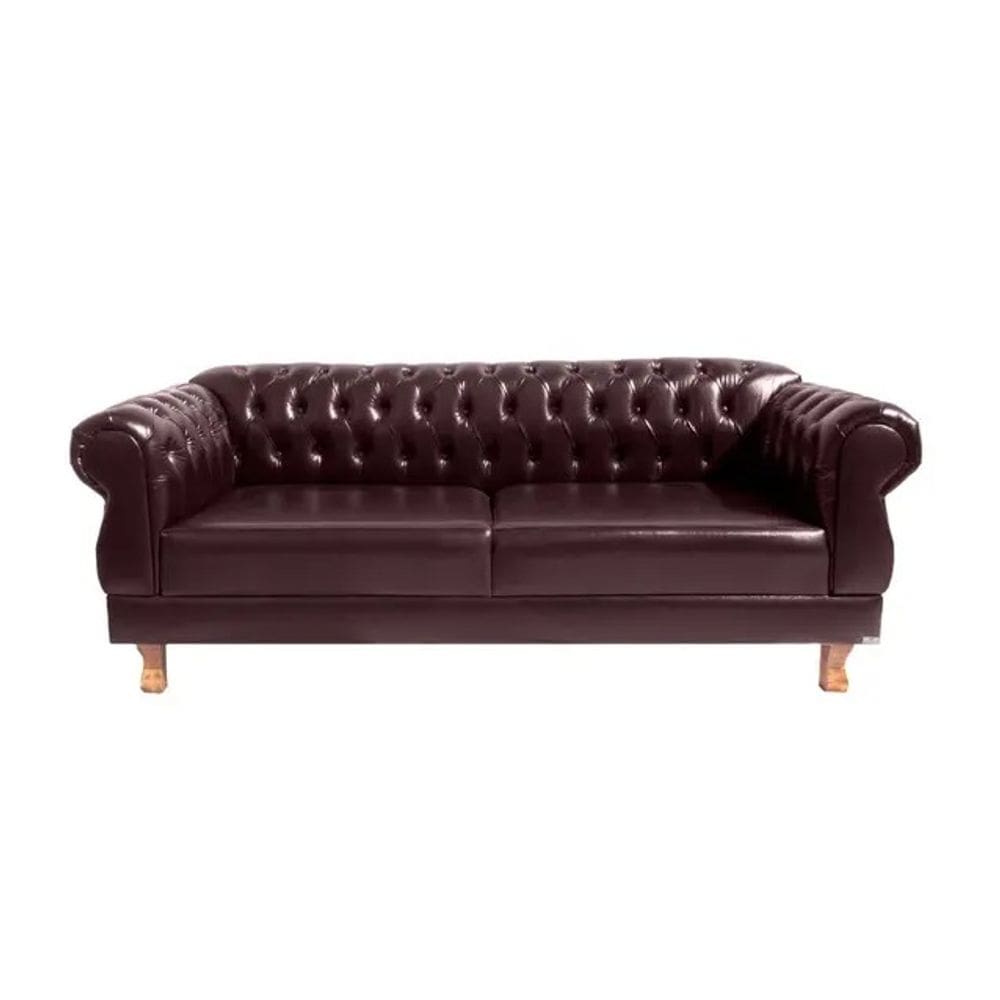 Sofá Chesterfield Elisabeth 2M - Corano Café / Capitonê - Barbearia - Escritório - Sala De Estar