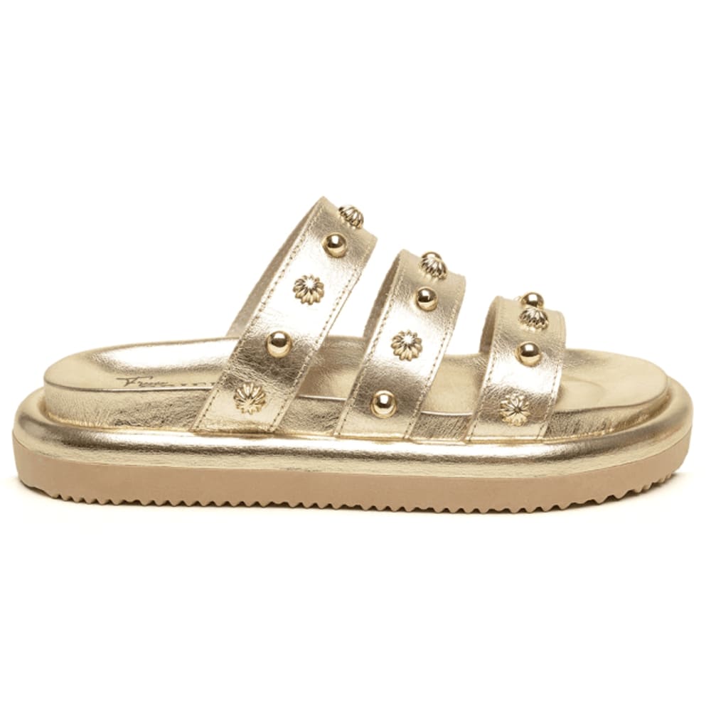 Papete Couro Feminina Emily Ouro