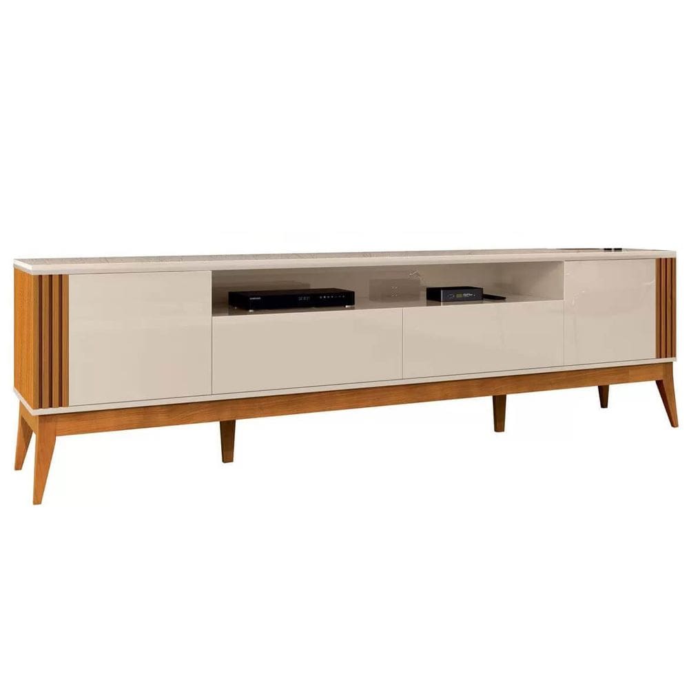 Rack para TV Até 75 Polegadas 1 Porta Morgan EDN Off White Cedro