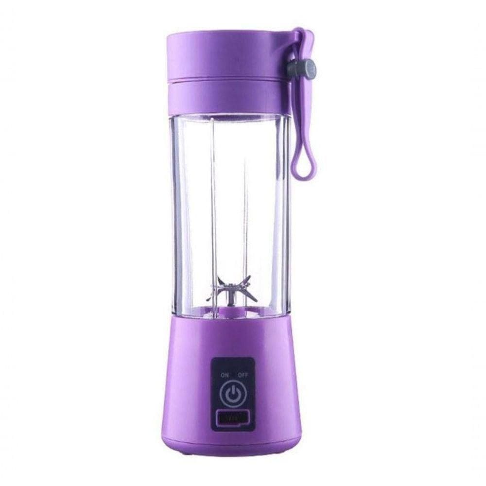 Mini Liquidificador Recarregavél Portátil Bateria Usb - Roxo
