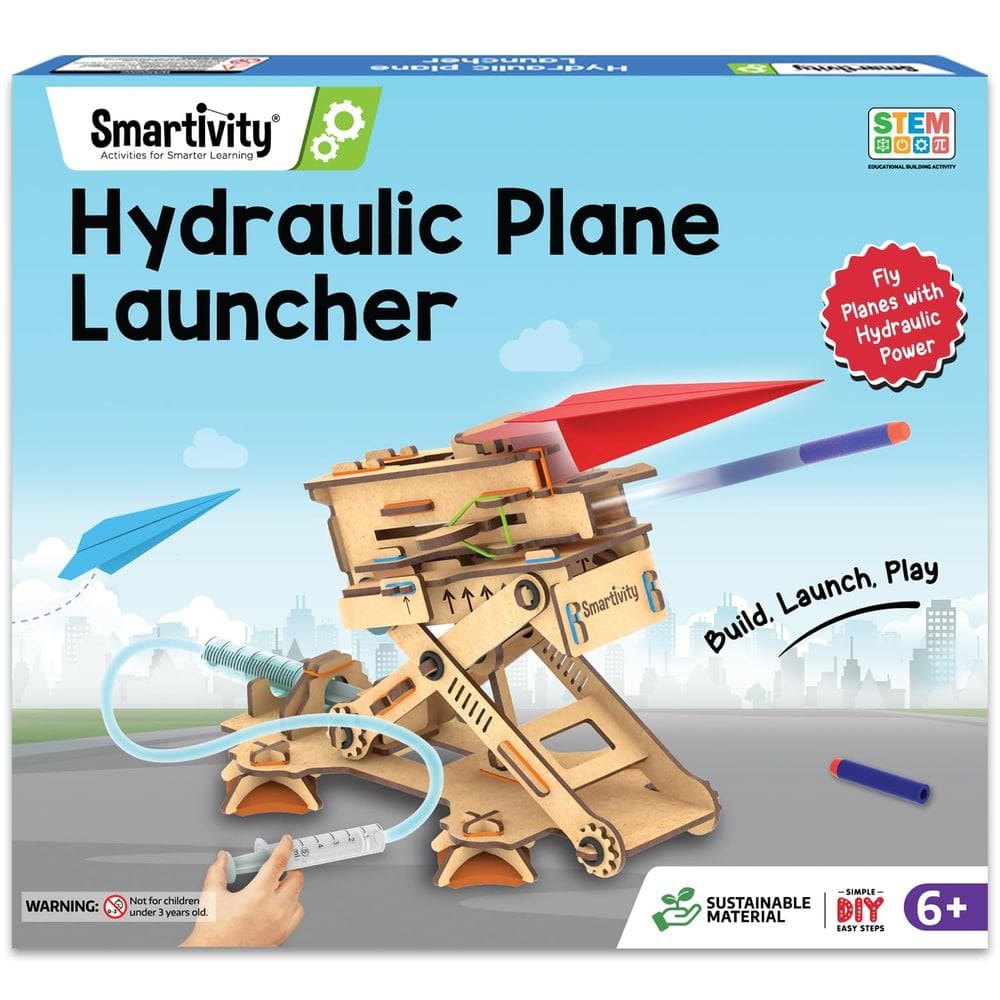Lançamento de aviões hidráulicos e dardos STEM Toy Smartivity 2 em 1