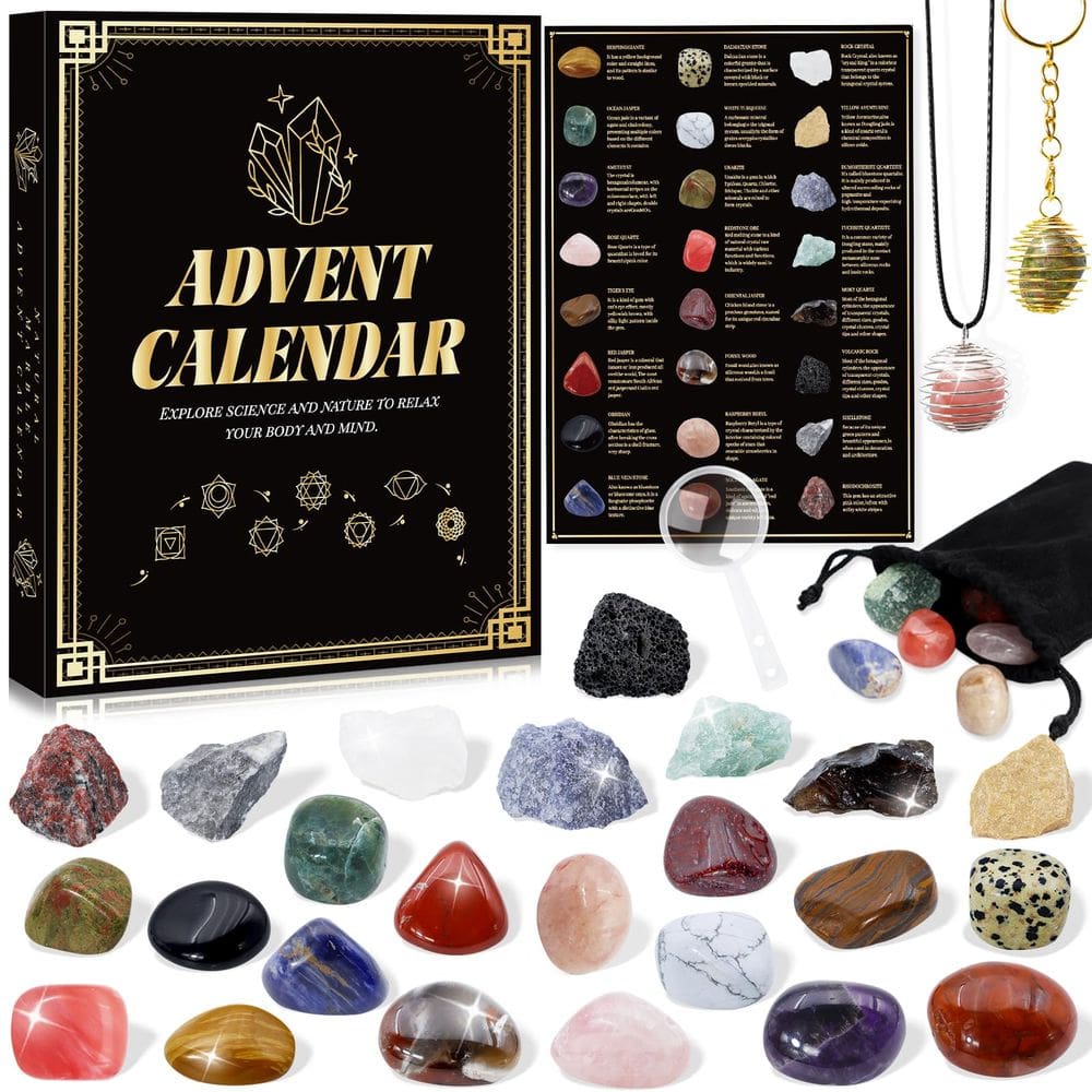 Calendário do Advento MuseLuxe 2024 Crystal para crianças com pedras preciosas