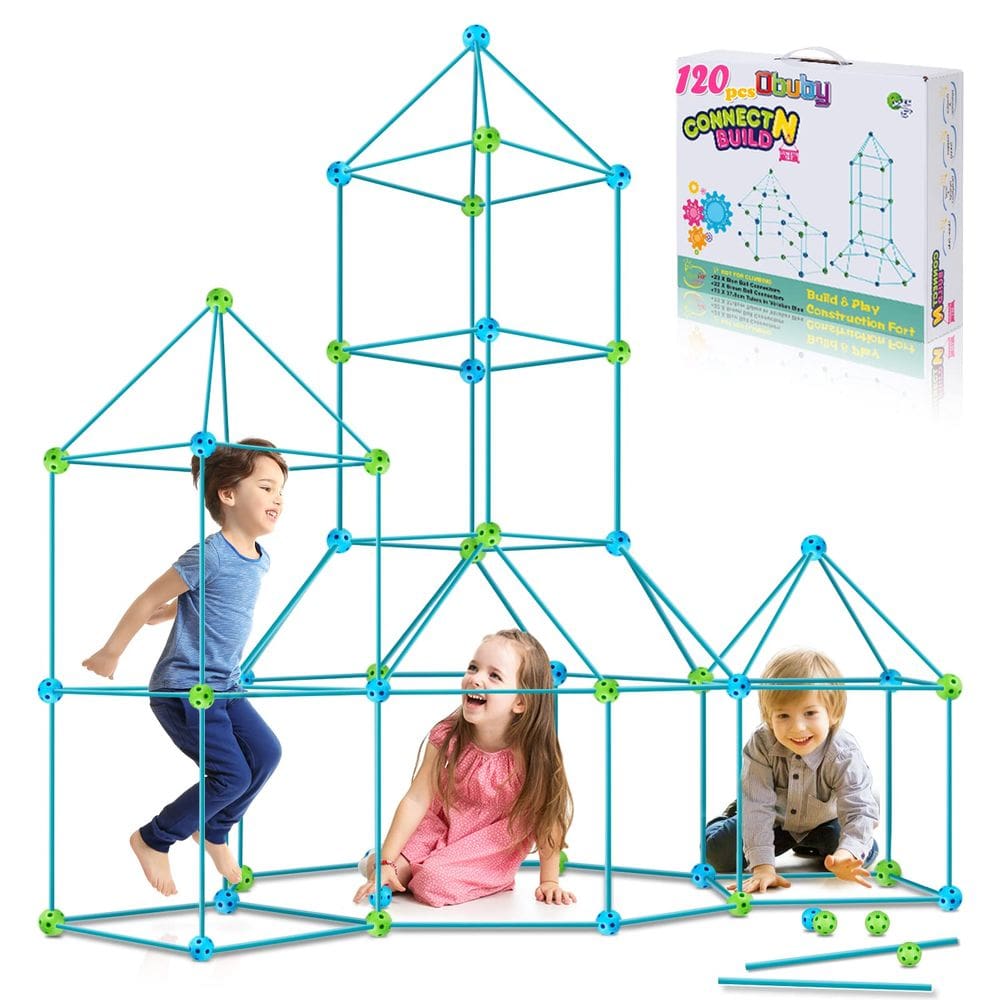 Kit de construção Fort OBUBY Kids 120 peças para crianças de 5 a 12 anos