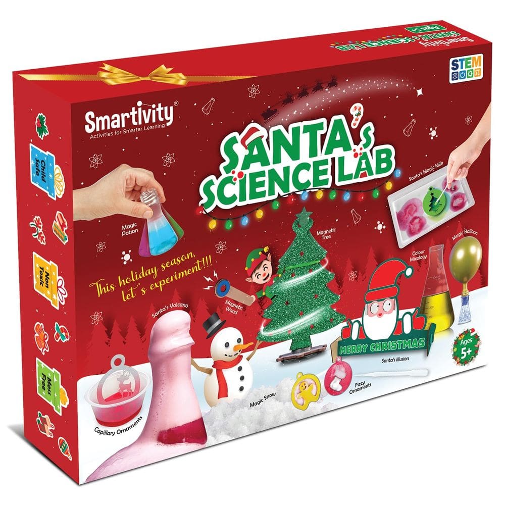 Kit de experiências científicas Smartivity Christmas Kids de 5 a 12 anos