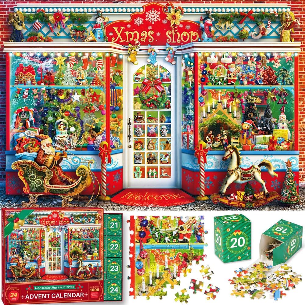Quebra-cabeça de Natal do Calendário do Advento Ciesa 2024 1008 unidades