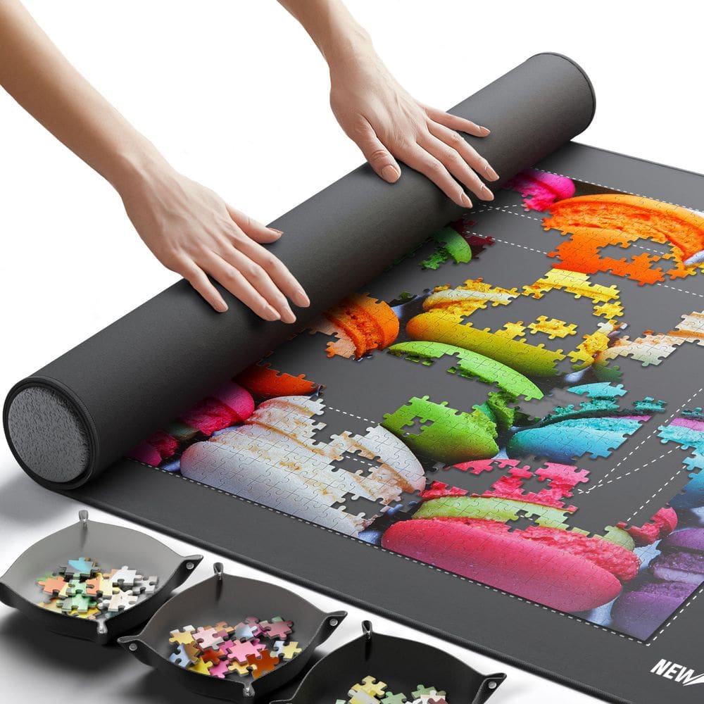 Puzzle Mat Newverest Roll Up 1000 peças com 3 bandejas de classificação
