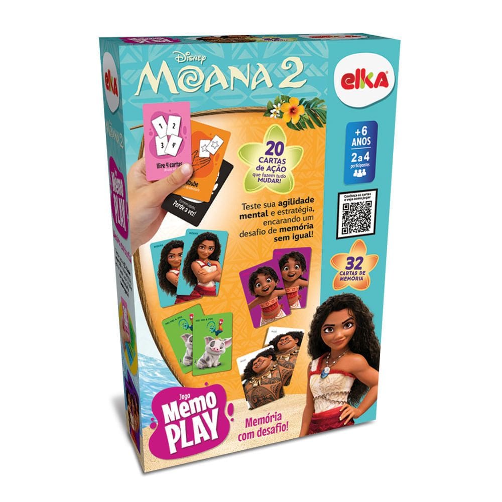 Jogo da Memoria - Disney - Memo Play Moana 2 ELKA