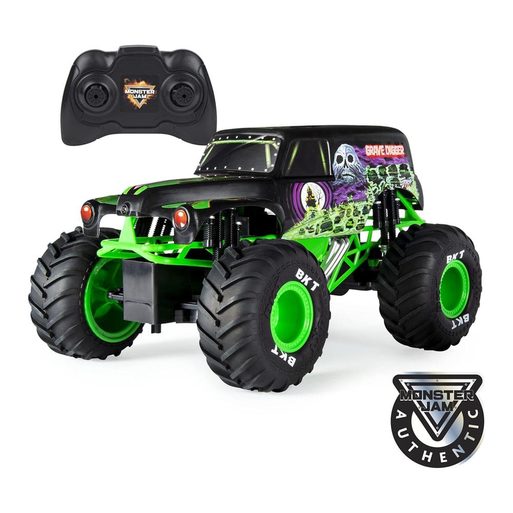 Caminhão de controle remoto Monster Jam Grave Digger escala 1:15