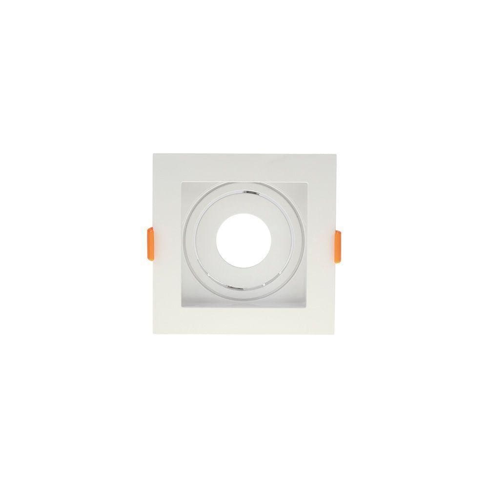 Spot De Embutir Recuado Nordecor Flea Para 1 Lâmpada Mr11 Quadrado Branco 6184