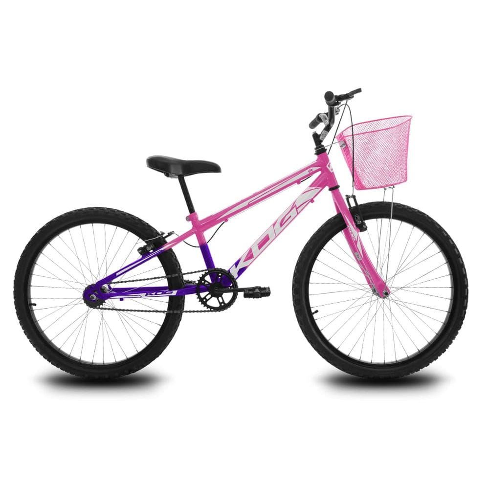 Bicicleta Infantil Aro 24 KOG Feminina com Cestinha