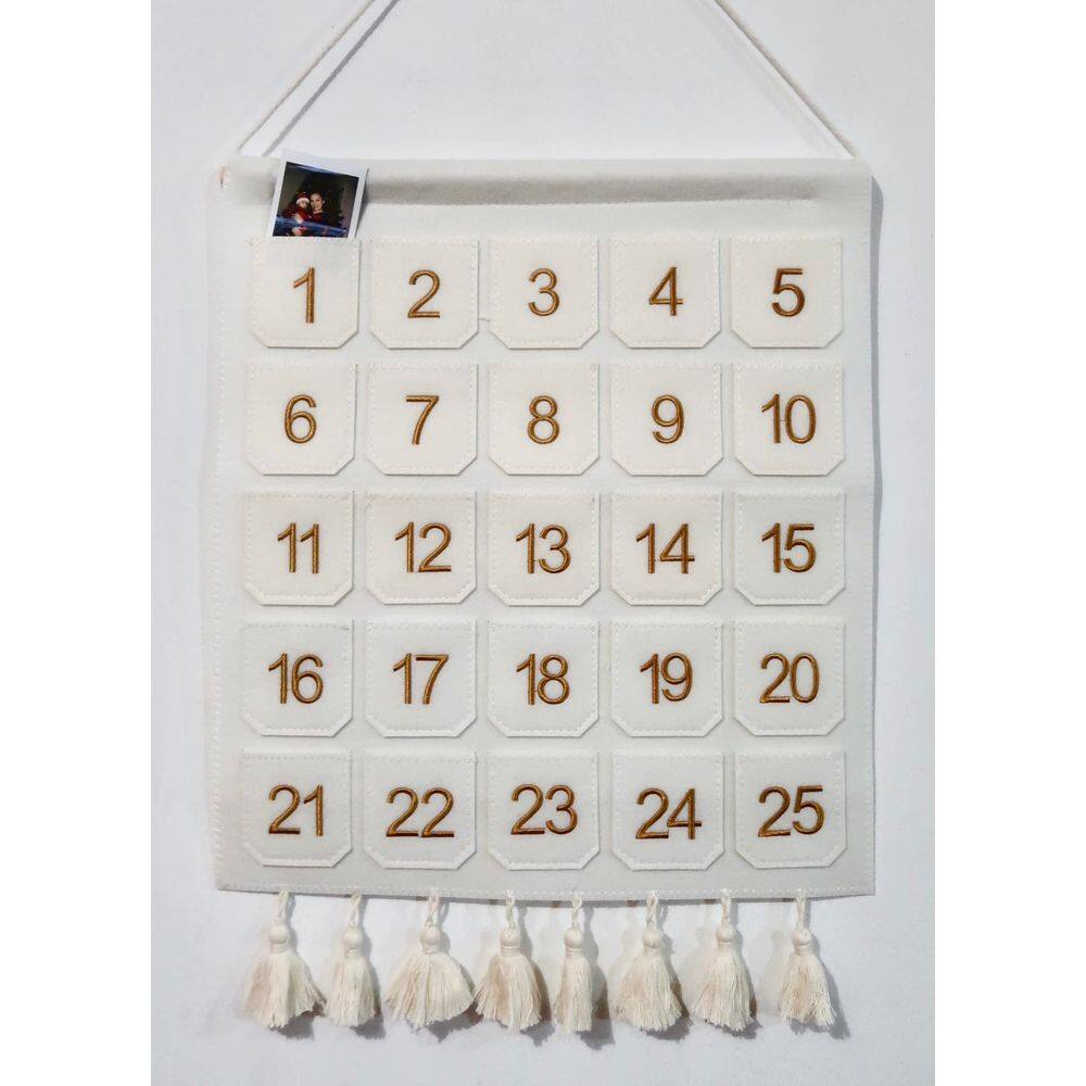 Calendário do Advento Mysu Designs Photo com bolsos para crianças