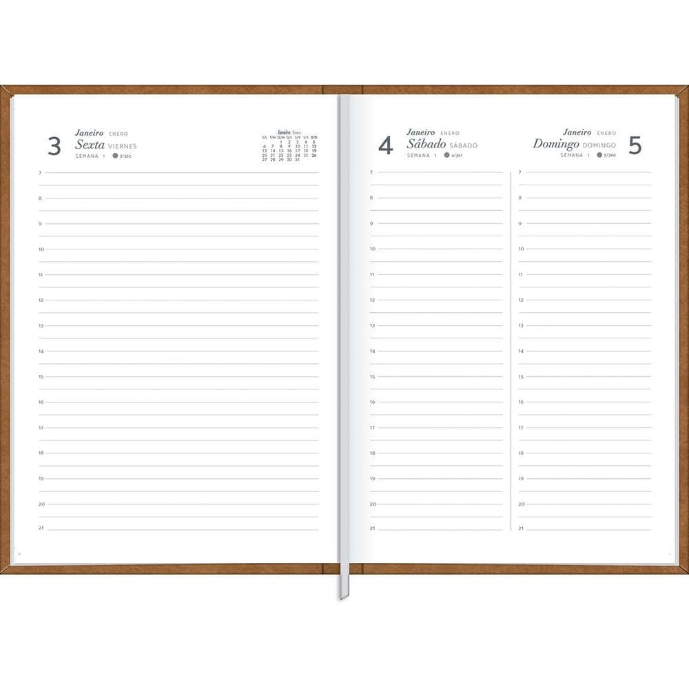 Agenda Executiva Costurada Pquena 12,3 x 16,6 cm Prátika Master 2025 Tilibra 0184