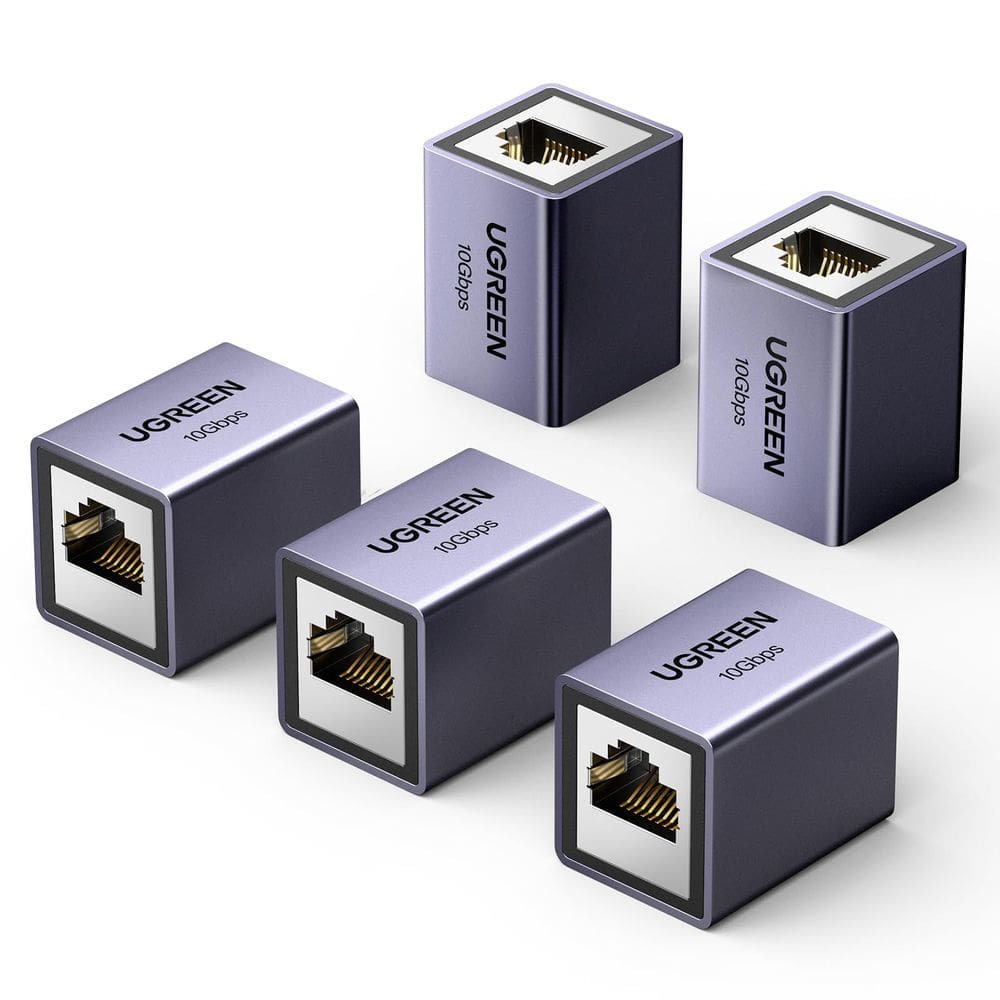 Acoplador Ethernet UGREEN 10 Gbps, pacote com 5 Cat8 Cat7 Cat6 Cat5