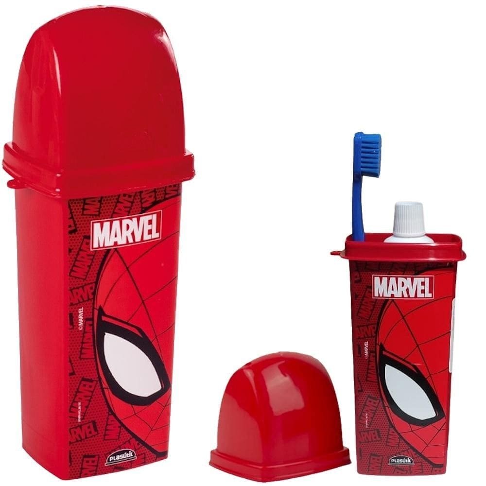 Porta Escova Dental Case Infantil Homem Aranha Plasutil