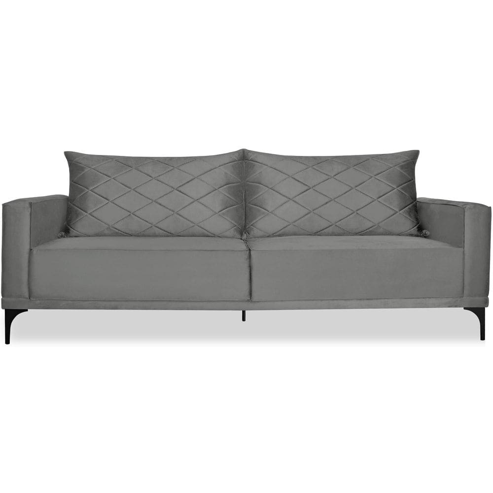 Sofa Living 3 Lugares Nori 220cm Veludo Deluxe 2938 Ezz