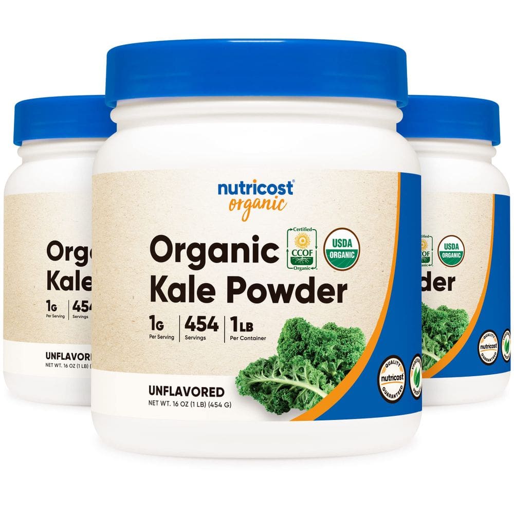 Pó de couve Nutricost 454g (3 frascos) totalmente l e não transgênico