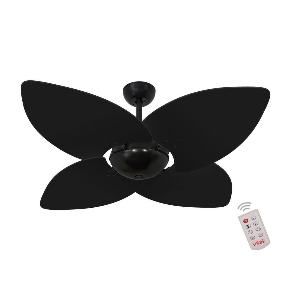Ventilador De Teto Nero 4 Pás Preto 127V C/ Controle