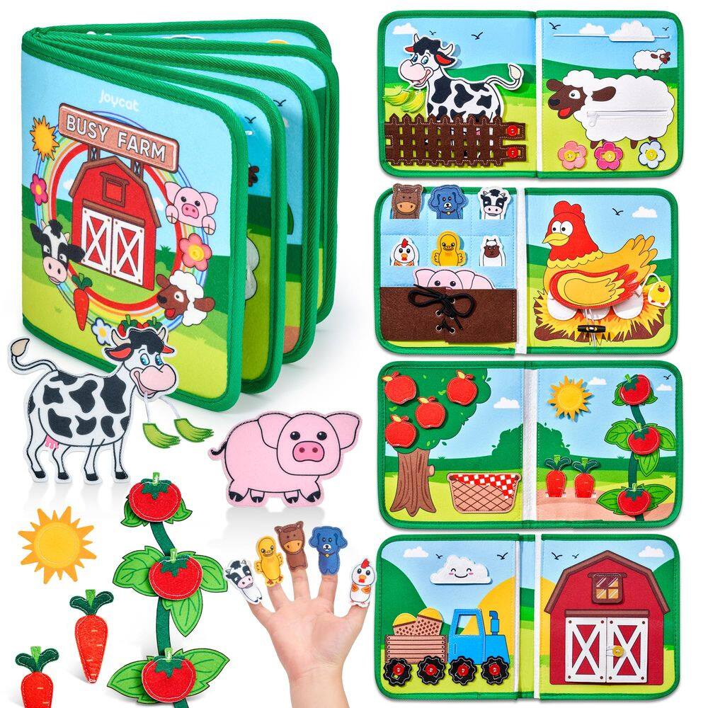 Busy Book JoyCat Farm Animal para crianças de 1 a 4 anos