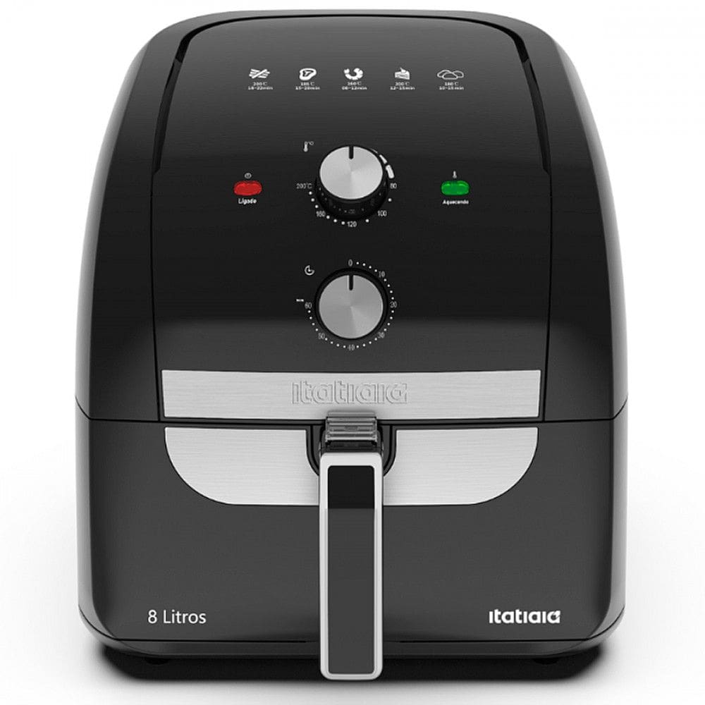 Fritadeira Elétrica Air Fryer Sem ??leo 8L Itatiaia Preto 1900W 127V