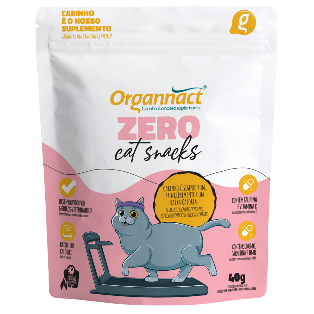 Suplemento Zero Cat Snacks para Gatos 40g - Organnact