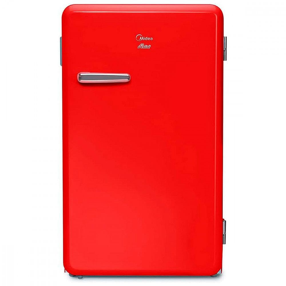 Frigobar Midea 95L Retrô Gela Rápido Prateleiras de Vidro 127V Vermelho - MRV10V1