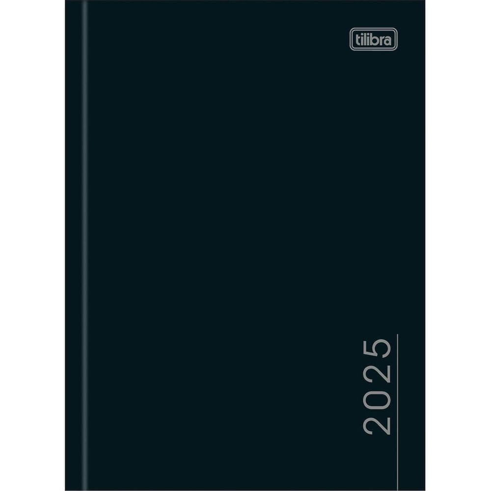 Agenda 2025 Pepper Preta Capa Dura 160 Folhas Tilibra