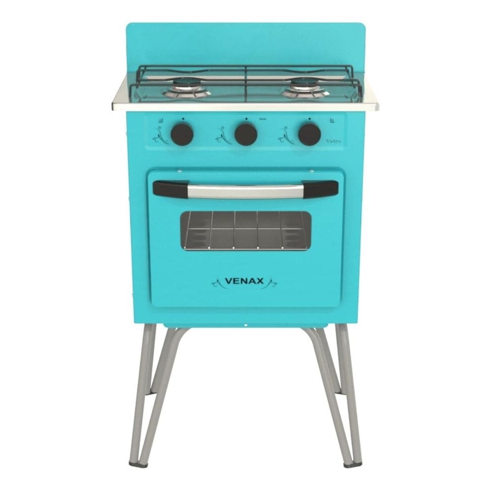 Fogao 2 Bocas Venax Gemini Vetro Verde Gas Glp