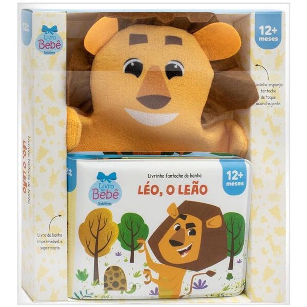 Livrinho Fantoche de Banho: Léo, o Leão