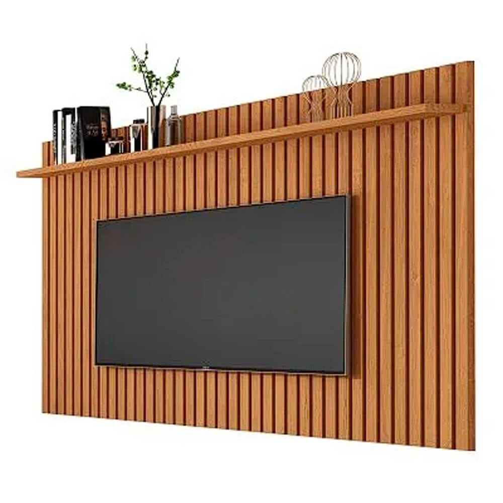 Painel Classic 185cm para TV até 75 Polegadas Ripado Giga Cor Nature