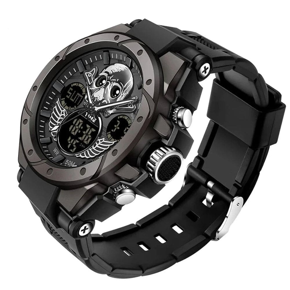 Relógio impermeável, relógios esportivos, Dual Display