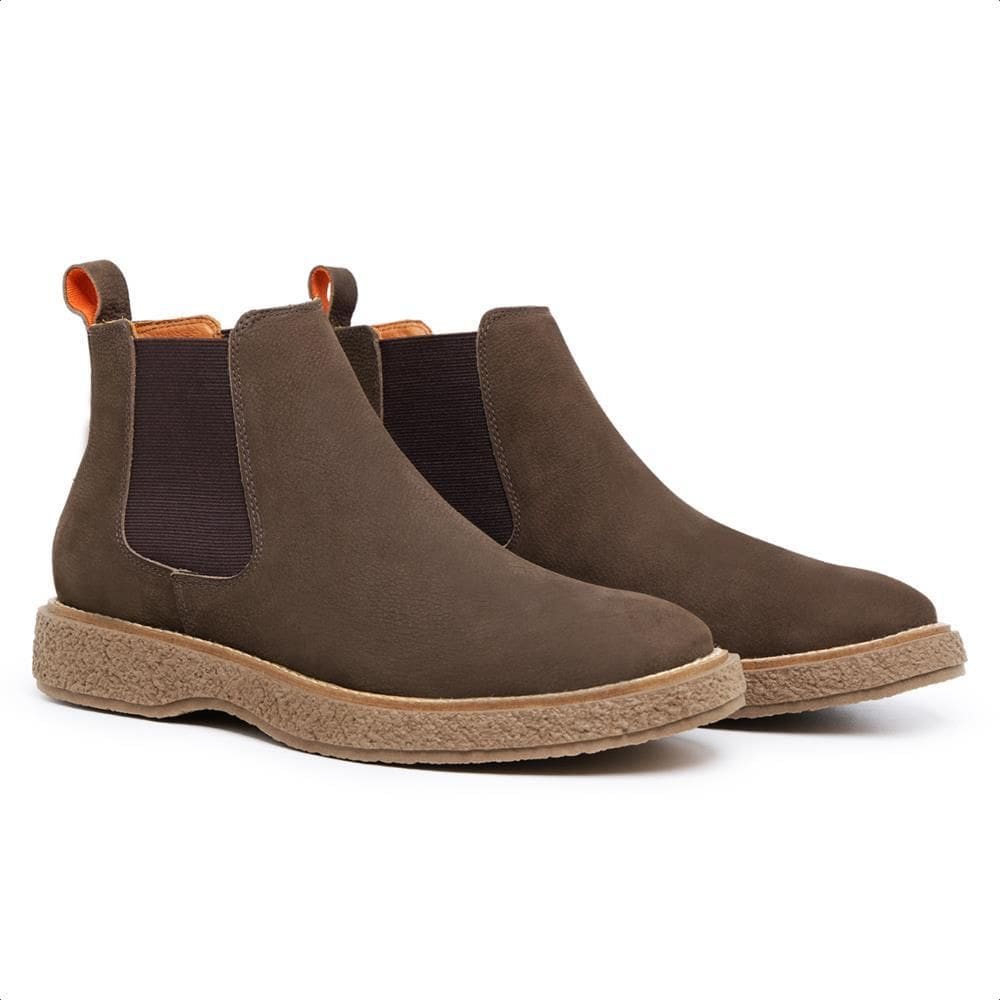 Bota Chelsea Masculina Couro Novara Cano Baixo Moderna